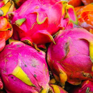 Up-close dragonfruit