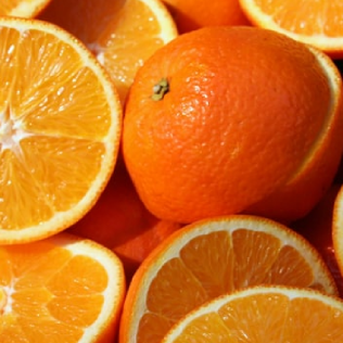 Up-close oranges