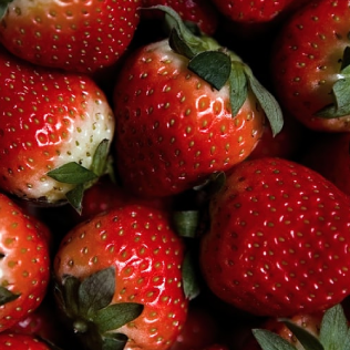 Up-close strawberries