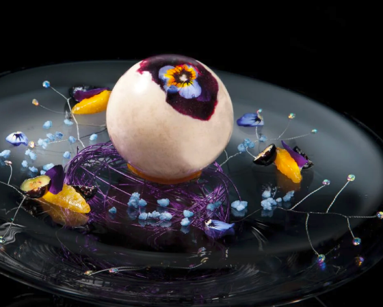 space theme fancy dessert