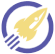 Galaxy Travel Rocket Logo